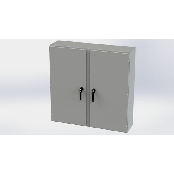 3 Point Latch with Padlock/Keylock Handle Electrical Enclosures, 48 in H, 12 in D, 48 in W